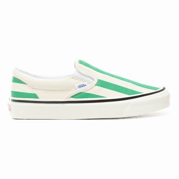 Damske Tenisky Vans Anaheim Factory Classic Slip-On 98 DX Biele/Tyrkysové/Pruhované VA15ZXSNR